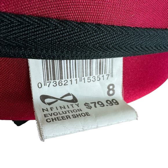 Nfinity Red Zip Around Hard Sided Cheerleading Shoe Case Shoulder Strap - Picture 4 of 5